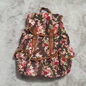 Olsenboye floral canvas backpack